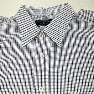 IKE BEHAR Men's Dress Shirt - Multicolor Check - Size L (16.5x33.5) - EUC
